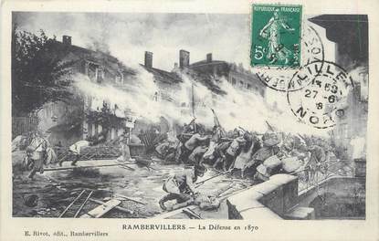 CPA FRANCE 88 " Rambervillers, La défense en 1870". / GUERRE DE 1870