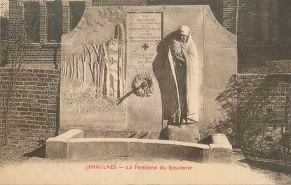 CPA FRANCE 80 " Chaulnes, La fontaine du souvenir".