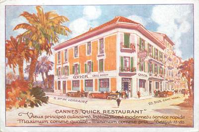 CPA FRANCE 06 "Cannes, Quick Restaurant".