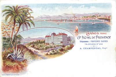 CPA FRANCE 06 "Cannes, Grand Hôtel de Provence".