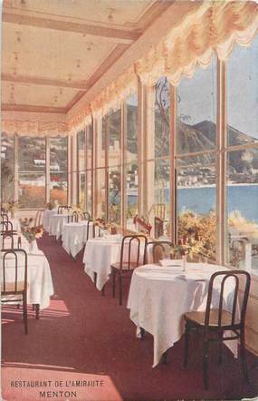 CPA FRANCE 06 " Menton, Restaurant de l'Amirauté".