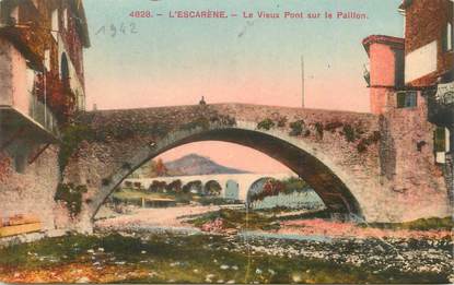 CPA FRANCE 06 " L'Escarène, Le vieux pont sur le Paillon"..