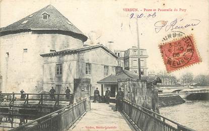 CPA FRANCE 55 "Verdun, Poste et Passerelle du Puty"