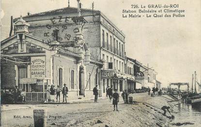 CPA FRANCE 30 "Le Grau du Roi, La Mairie et le quai des Poilus".