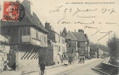 CPA FRANCE 24 " Périgueux, Moulin de St Front et les quais".