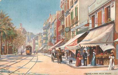 CPA FRANCE 06 " Cannes, Rue Félix Faure".