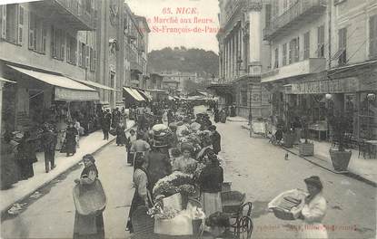 CPA FRANCE 06 " Nice, Le marché aux fleurs rue St François de Paul".