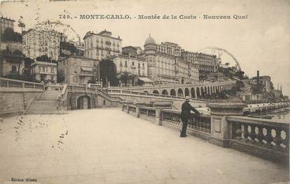 CPA MONACO " Monte Carlo, Montée de la Costa, nouveau quai".