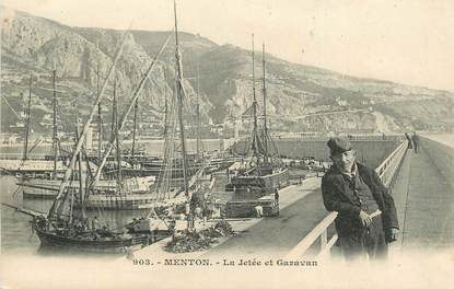 CPA FRANCE 06 "Menton, La jetée et Garavan".