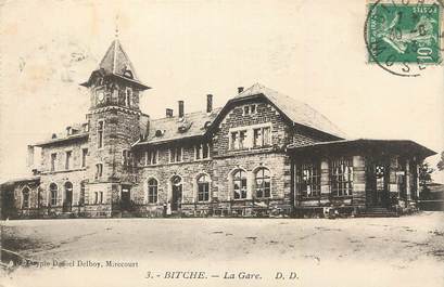 CPA FRANCE 57 " Bitche, La gare".