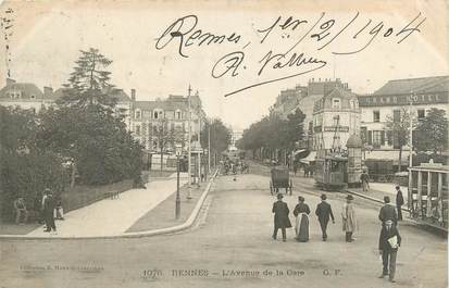 CPA FRANCE 35 " Rennes, L'avenue de la gare".