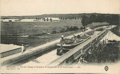 CPA FRANCE 88 " Epinal, Vue du champ d'aviation de Dogneville et le Pont Canal".