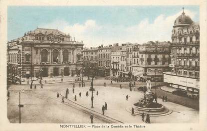 CPA FRANCE 34 " Montpellier, Place de la Comédie et le Théâtre".