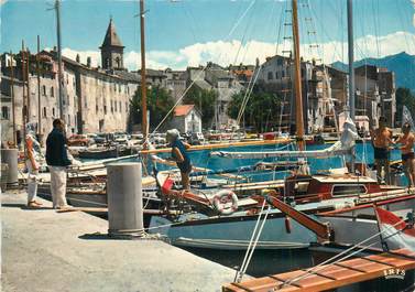 CPSM FRANCE 20 " Corse, St Florent, Les yachts dans le port de plaisance".