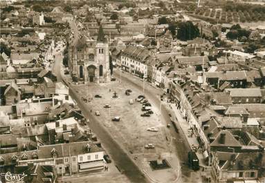 CPSM FRANCE 27 "Le Nebourg, Vue aérienne du centre et de l'église".