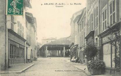 CPA FRANCE 63 " Arlanc, Le marché couvert".