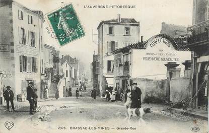 CPA FRANCE 63 " Brassac les Mines, Grande rue".