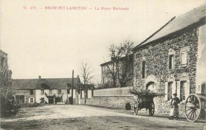 CPA FRANCE 63 " Bromont Lamothe, La route nationale".