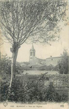 CPA FRANCE 63 " Blanzat, Vue sur l'église".