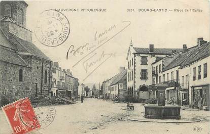 CPA FRANCE 63 " Bourg Lastic, Place de l'église".