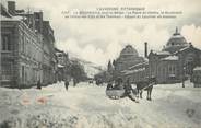 63 Puy De DÔme CPA FRANCE 63 " La Bourboule, La place du Centre, le Boulevard de l'Hôtel de Ville et les Termes sous la neige".