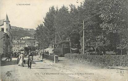 CPA FRANCE 63 " La Bourboule, Le tramway et le parc Fenestre".