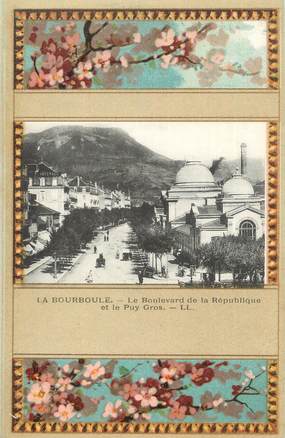 CPA FRANCE 63 " La Bourboule, Le Boulevard de la République et le Puy Cros".