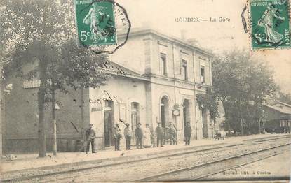 CPA FRANCE 63 "Coudes, La gare".