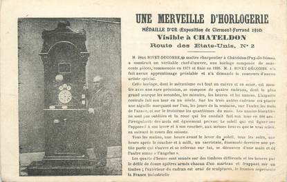 CPA FRANCE 63 "Chateldon, Une merveille d'horlogerie".