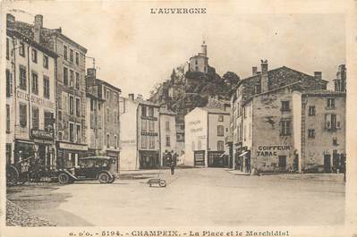 CPA FRANCE 63 " Champeix, La place et le marchidial".