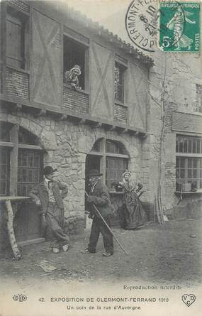 CPA FRANCE 63 " Clermont Ferrand, Exposition de 1910, Un coin de la rue d'Auvergne".