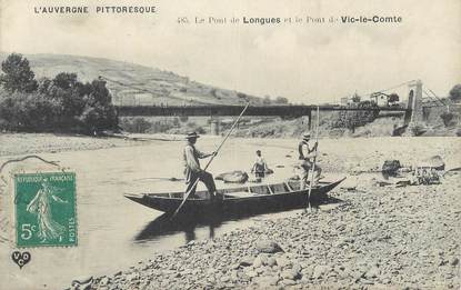 CPA FRANCE 63 " Longues et Vic le Compte, Les ponts".
