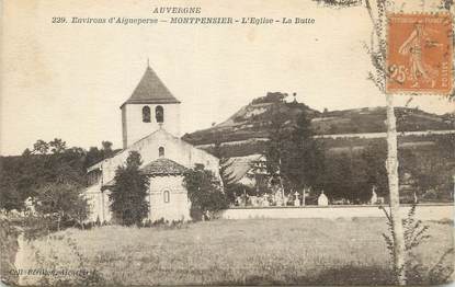 CPA FRANCE 63 "Montpensier, L'église, la butte".