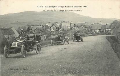 CPA FRANCE 63 "Massagettes, Sortie du Village, Coupe Gordon Bennett 1905".