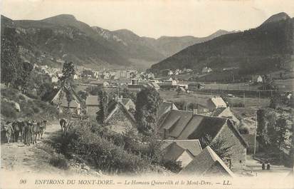 CPA FRANCE 63 " Queureille, Le hameau et le Mont Doré".