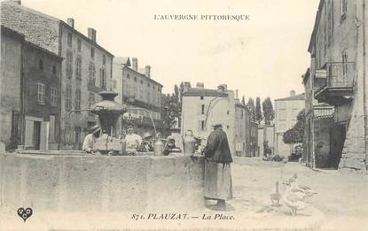 CPA FRANCE 63 "Plauzat, La place".