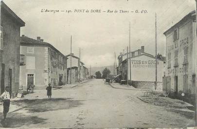 CPA FRANCE 63 "Le Pont de Dore, Rue de Thiers".