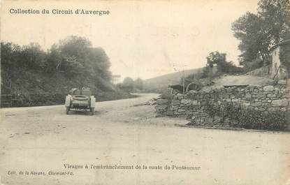 CPA FRANCE 63 " Pontaumur, Virages à l'embranchement de la route".
