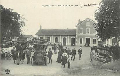 CPA FRANCE 63 " Riom, La gare".