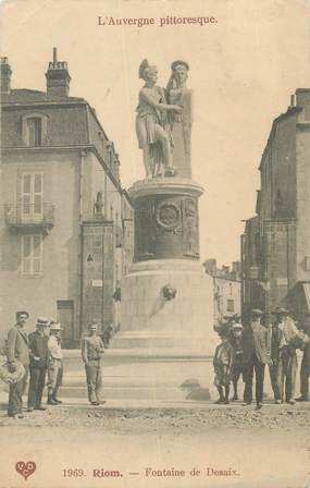 CPA FRANCE 63 " Riom, Fontaine de Desaix".