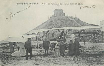 CPA FRANCE 63 "Le Puy de Dôme, Grand Prix Michelin arrivée de Renaux au sommet". / AVIATION