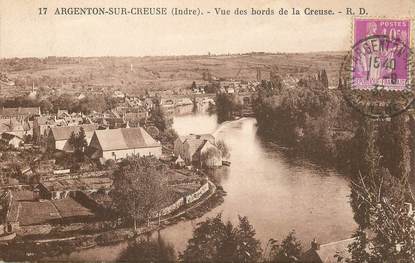 CPA FRANCE 36 "Argenton, vue des bords de la Creuse"