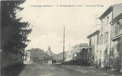 CPA FRANCE 63 " St Saturnin, Sortie du village".