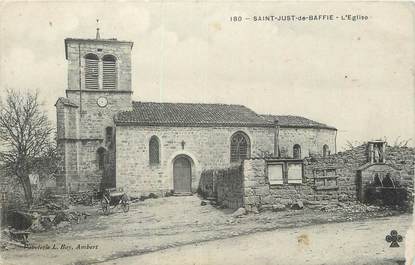 CPA FRANCE 63 " Ste Just de Baffie, L'église".