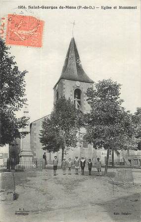 CPA FRANCE 63 " St Georges de Mons, Eglise et monument aux morts".