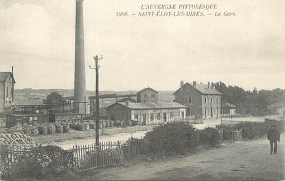 CPA FRANCE 63 " St Eloy Le Mines, La gare".