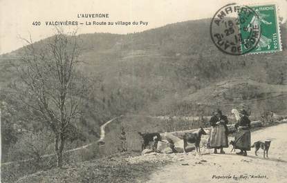 CPA FRANCE 63 " Valcivière, La route au village du Puy".