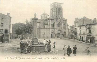 CPA FRANCE 63 " Volvic, Place de l'église".