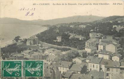 CPA FRANCE 06 " Cannes, La baie de la Napoule, vue prise du Mont Chevalier".