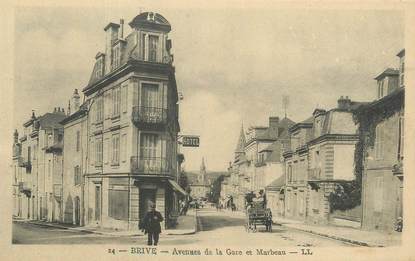 CPA FRANCE 19 " Brive, Avenue de la Gare et Marbeau".